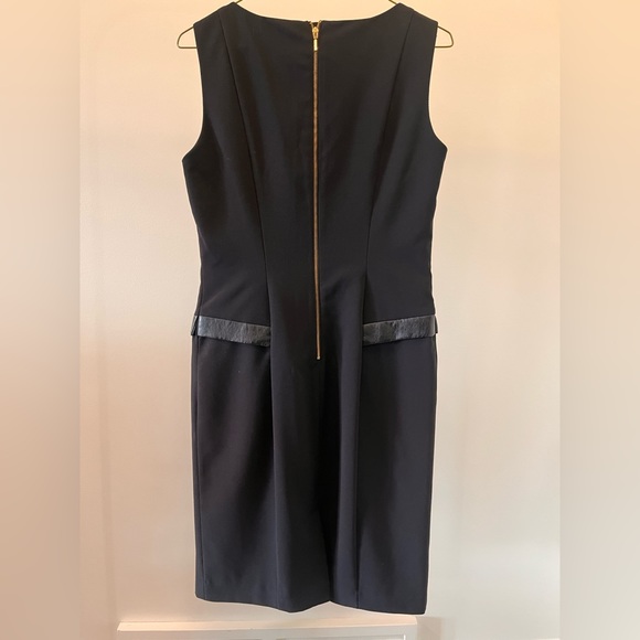 Calvin Klein Fitted Dress with Leather Pocket detail - Picture 2 of 7